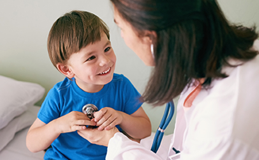 boy with female doctor