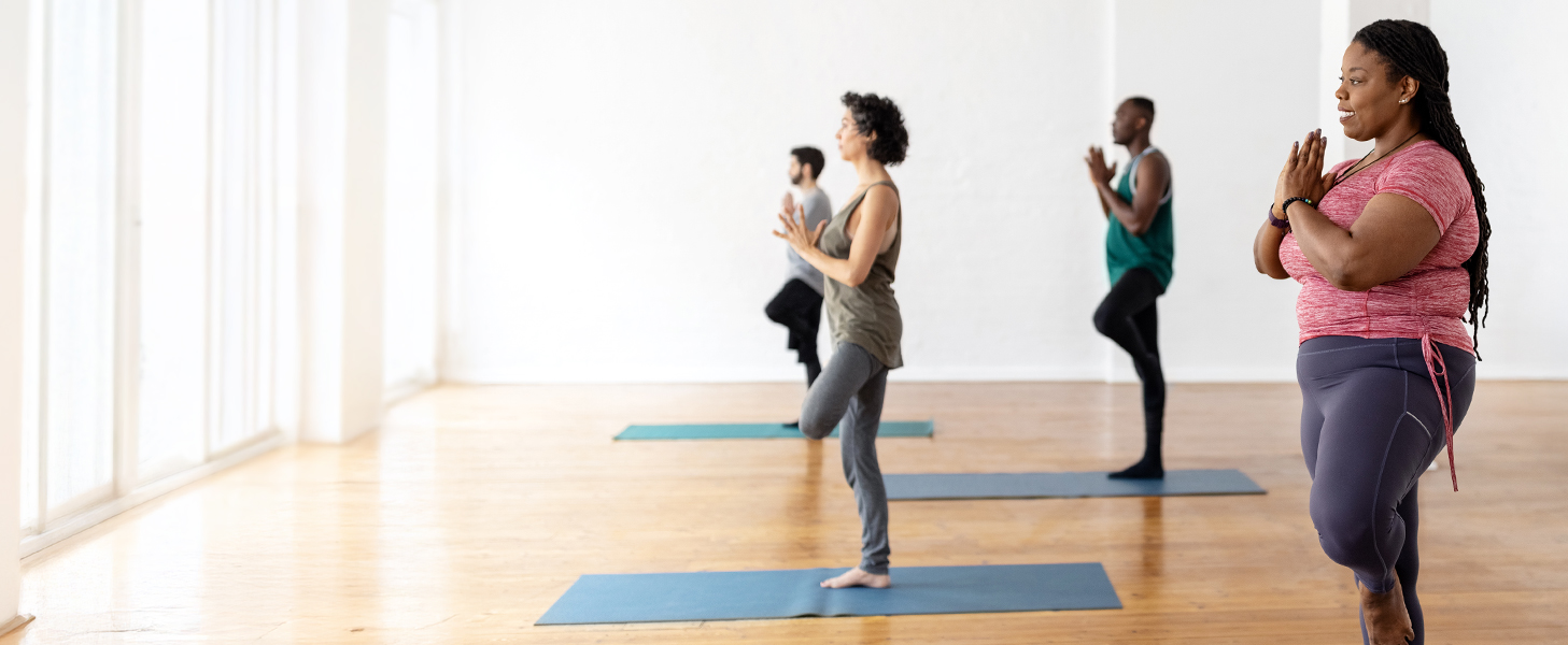people in yoga studio