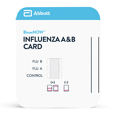 alt="Alere BinaxNOW® Influenza A & B Card"