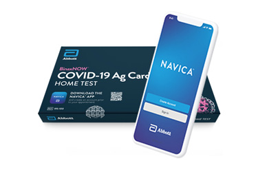 BinaxNOW COVID-19 Ag Card Home Test and Navica App