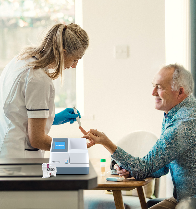 Nurse with Patient doing finger stick