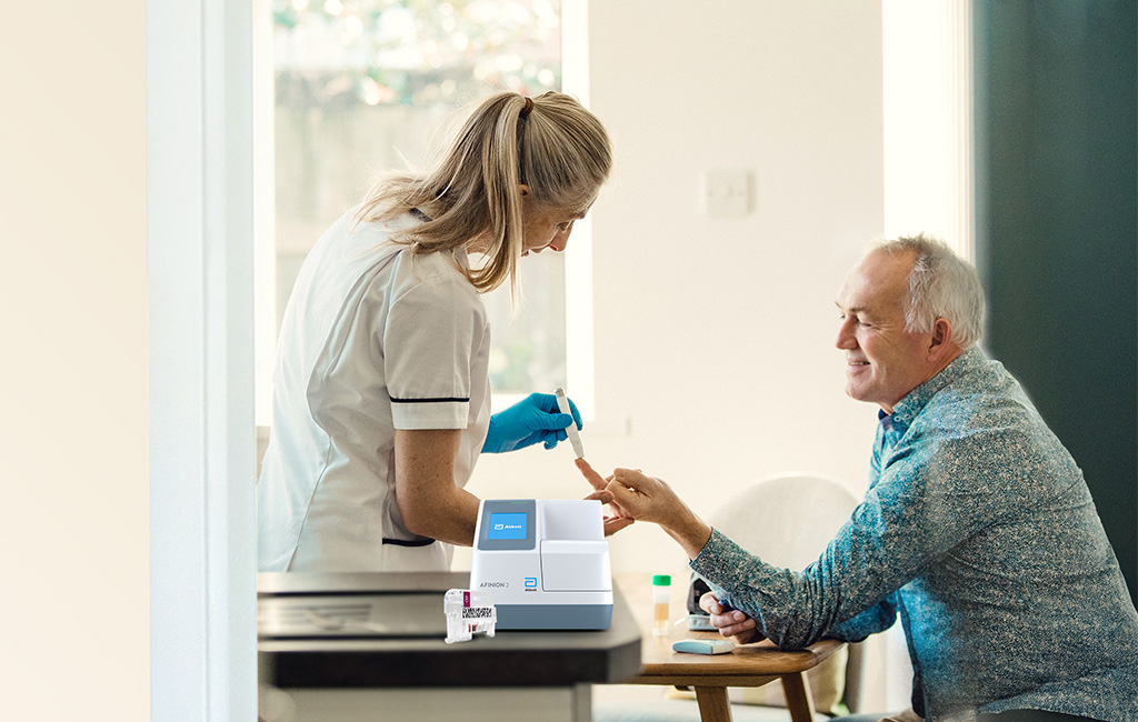 Nurse with Patient doing finger stick