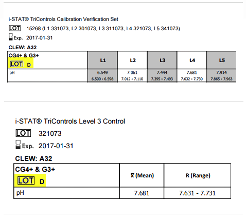 Feuilles d’attribution de valeurs - i-STAT System | Diagnostic rapide