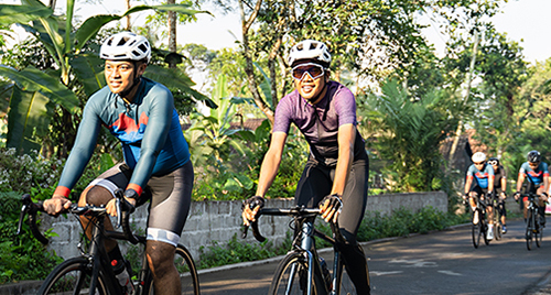 men on bikes